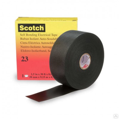 Scotch 23, самослип. резиновая изоляционная лента в инд. уп.,19мм х 9,1м